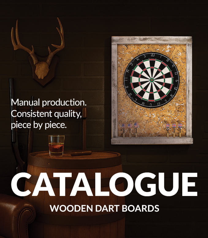 Catalogue of wooden dartboards by John Paddle